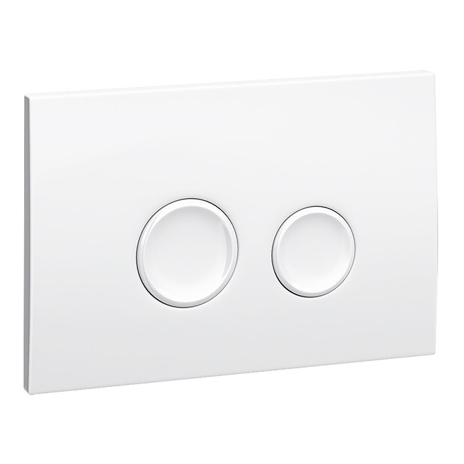 Arezzo White Round Button Flush Plate