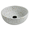 Arezzo Gloss White Terrazzo Effect Round Countertop Basin - 410mm Diameter