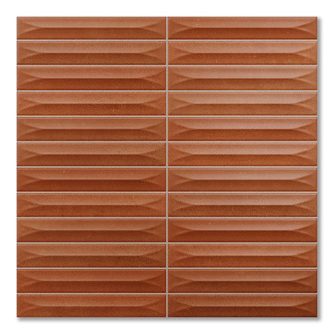 Argleton Bevelled Kit-Kat Terracotta Wall Tiles - 200 x 200mm