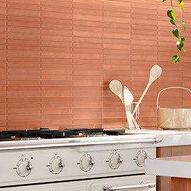 Argleton Small Slatted Terracotta Wall Tiles - 200 x 200mm