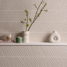 Argyle A Parallelogram Gloss White Wall Tiles 150 x 259mm