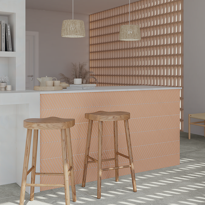 Argyle A Parallelogram Terracotta Matt Wall Tiles 150 x 259mm