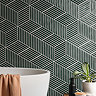 Argyle B Parallelogram Gloss Green Wall Tiles 150 x 259mm