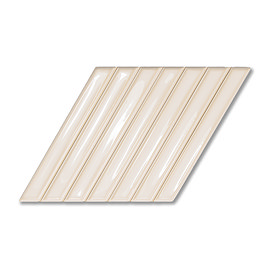 Argyle B Parallelogram Gloss White Wall Tiles 150 x 259mm