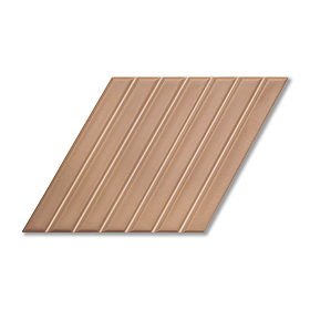 Argyle B Parallelogram Terracotta Matt Wall Tiles 150 x 259mm