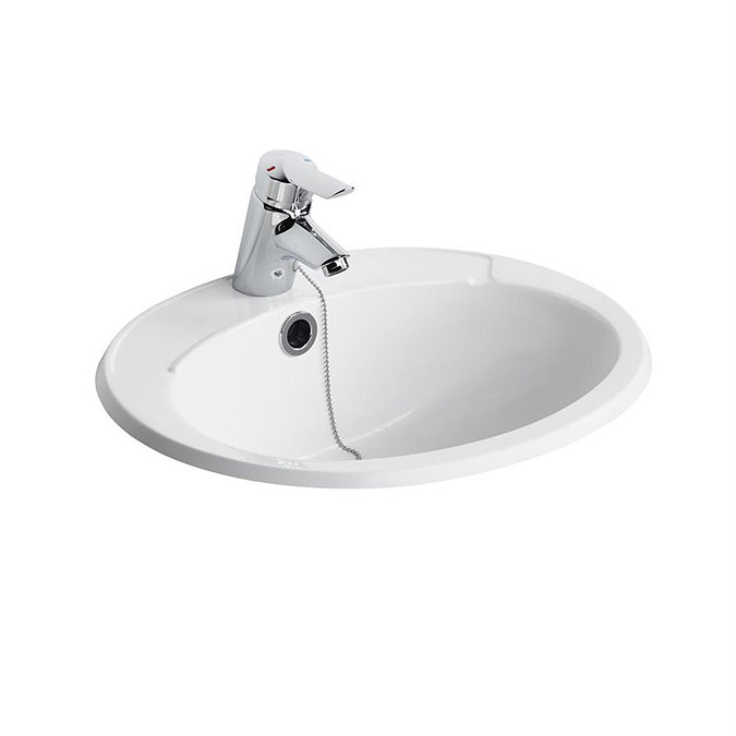 Armitage Shanks - Galaxy 51cm Countertop Washbasin - 2 x Tap Hole Options Large Image