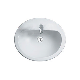 Armitage Shanks - Orbit21 55cm Countertop basin - 1TH with Overflow No Chainhole - S248601 Large Ima