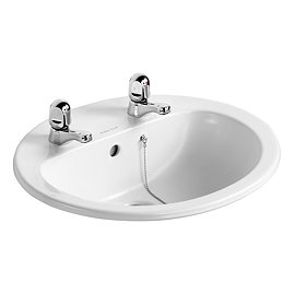 Armitage Shanks - Orbit21 55cm Countertop basin - 2TH with Overflow & Chainhole - S248801 Large Imag