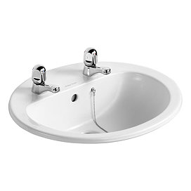 Armitage Shanks - Orbit21 55cm Countertop basin - 2TH with Overflow & Chainhole - S248801 Large Imag