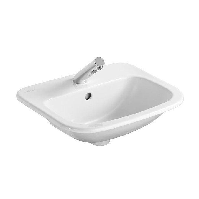 Armitage Shanks - Planet21 50cm Countertop basin - 1TH with Overflow No Chainhole - S248401 Large Im