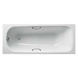 Armitage Shanks Sandringham 21 1700 x 700mm 0TH Steel Bath with Handgrips & Anti-Slip - S183801 Larg