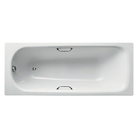 Armitage Shanks Sandringham 21 1700 x 700mm 0TH Steel Bath with Handgrips & Anti-Slip - S183801 Larg