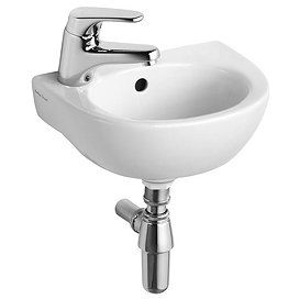Armitage Shanks Sandringham 21 35cm 1TH Handrinse Basin (Left Hand Taphole) - E892901 Large Image