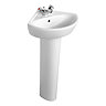 Armitage Shanks Sandringham 21 48cm Corner Basin & Pedestal Large Image