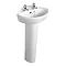 Armitage Shanks Sandringham 21 48cm 2TH Corner Basin & Pedestal Large Image