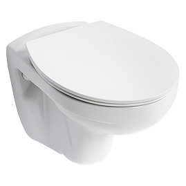 Armitage Shanks Sandringham 21 Wall Mounted WC + Soft Close Seat Large Image