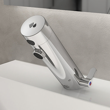 Armitage Shanks Sensorflow E Touchless Deck Mounted Basin Mixer with Temperature Control (Battery) - A7550AA  Profile Large Image