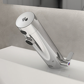 Armitage Shanks Sensorflow E Touchless Deck Mounted Basin Mixer with Temperature Control (Mains) - A