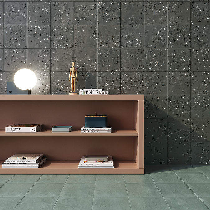 Artisan Black Terrazzo Effect Wall and Floor Tiles 150 x 150mm