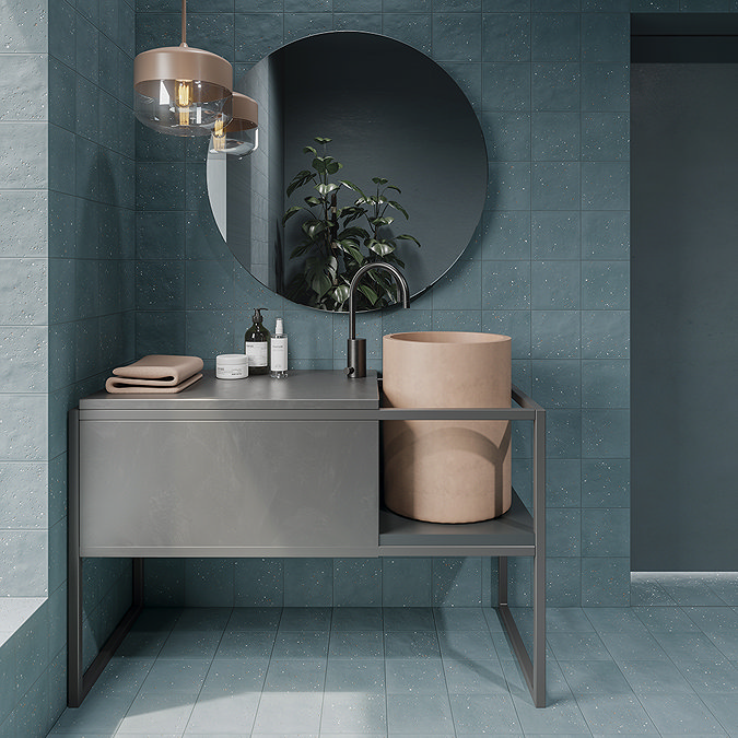 Artisan Blue Terrazzo Effect Wall and Floor Tiles 150 x 150mm