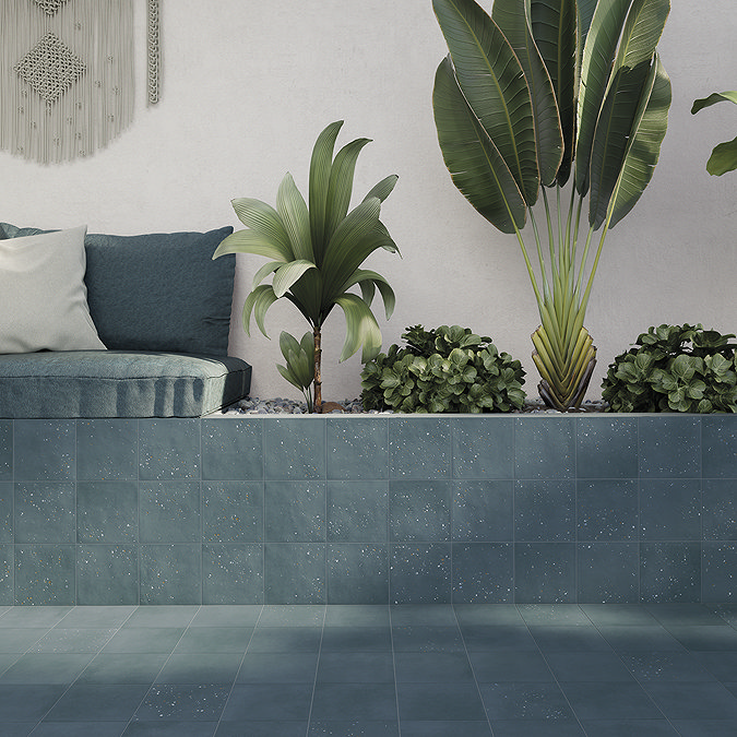 Artisan Blue Terrazzo Effect Wall and Floor Tiles 150 x 150mm