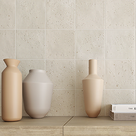 Artisan Ivory Terrazzo Effect Wall and Floor Tiles 150 x 150mm