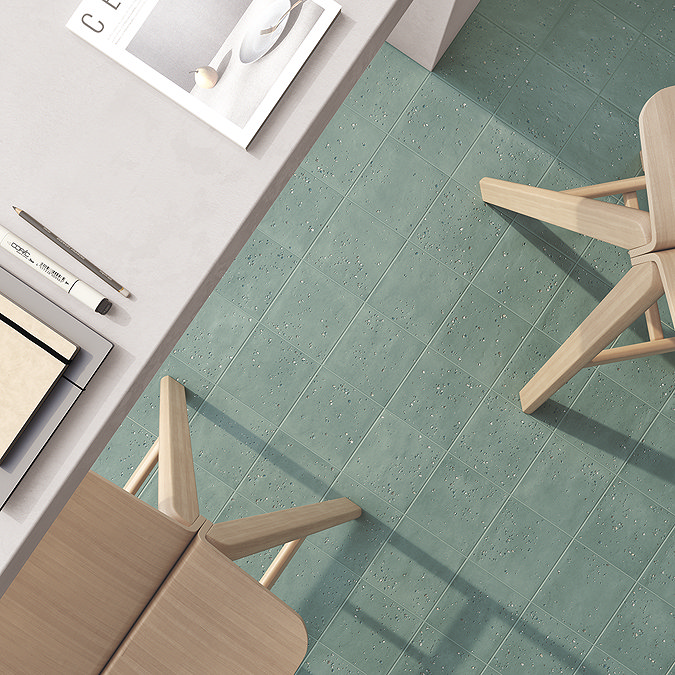 Artisan Teal Terrazzo Effect Wall and Floor Tiles 150 x 150mm