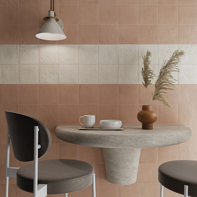 Artisan Terracotta Terrazzo Effect Wall and Floor Tiles 150 x 150mm