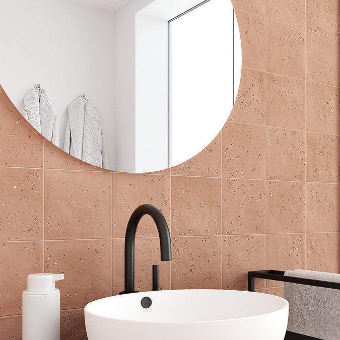 Artisan Terracotta Terrazzo Effect Wall and Floor Tiles 150 x 150mm