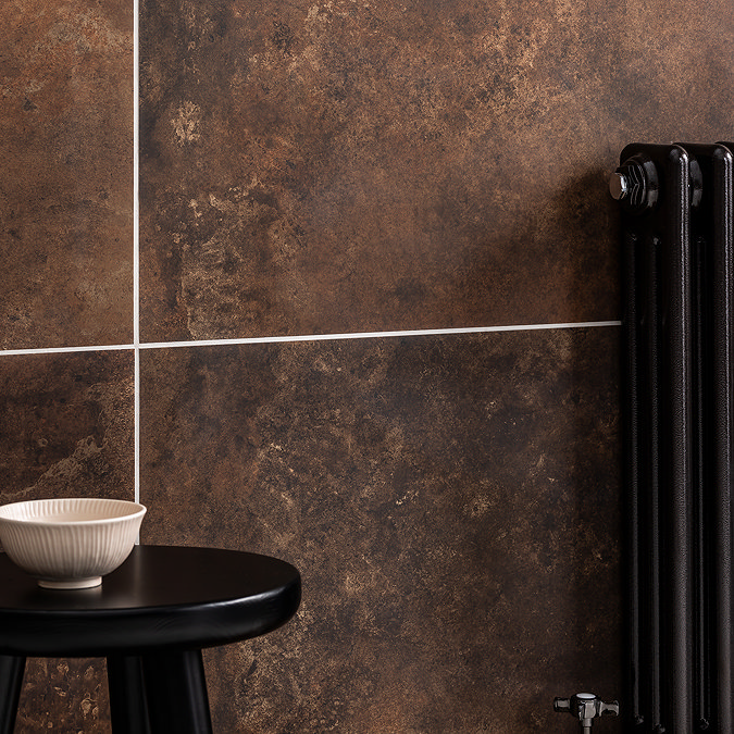 Arvada Copper Oxide Metal Effect Wall & Floor Tiles - 600 x 600mm