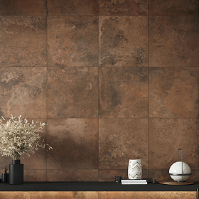 Arvada Copper Oxide Metal Effect Wall & Floor Tiles - 600 x 600mm