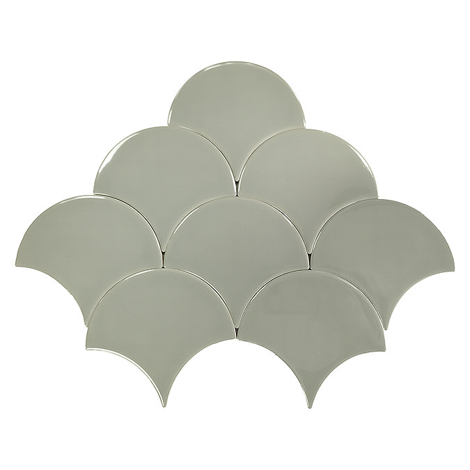 Asheville Green Fish Scale Wall Tiles