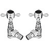 Ashford Black Angled Traditional Radiator Valves Large Image