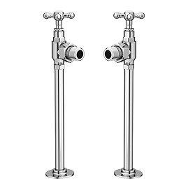 Chatsworth Ashford Chrome Angled Traditional Radiator Valves