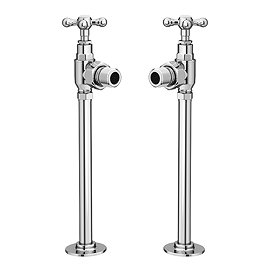 Chatsworth Ashford Chrome Angled Traditional Radiator Valves