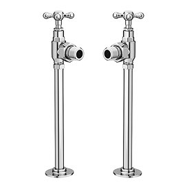 Chatsworth Ashford Chrome Angled Traditional Radiator Valves