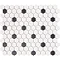 Ashford Hexagon Black & White Mosaic Tile Sheet - 260 x 300mm  Profile Large Image