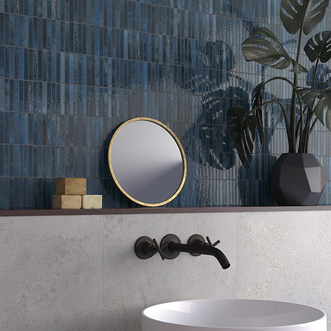 Ashoro Kit-Kat Blue Wall Tiles - 115 x 231mm