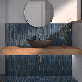 Ashoro Kit-Kat Blue Wall & Floor Tiles - 115 x 231mm
