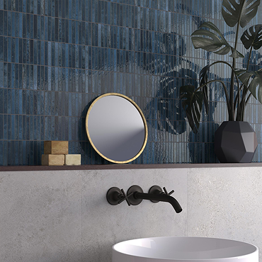 Ashoro Kit-Kat Blue Wall & Floor Tiles - 115 x 231mm