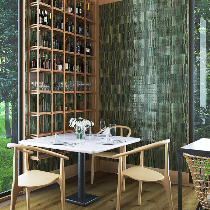 Ashoro Kit-Kat Green Wall Tiles - 115 x 231mm