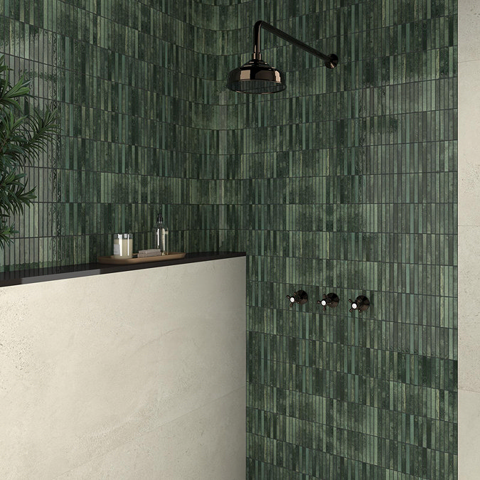 Ashoro Kit-Kat Green Wall Tiles - 115 x 231mm