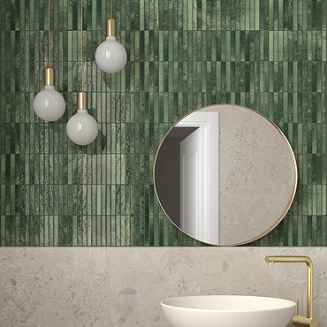 Ashoro Kit-Kat Green Wall & Floor Tiles - 115 x 231mm