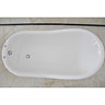 Ashton 1530 x 760mm Slipper Roll Top Cast Iron Bath with White Feet Profile Large Image
