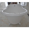 Ashton 1530 x 760mm Slipper Roll Top Cast Iron Bath with White Feet Feature Large Image