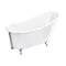 Ashton Cast Iron Bath with Chrome Feet (1530 x 760mm Slipper Roll Top)  In Bathroom Large Image