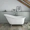 Ashton Cast Iron Bath with Chrome Feet (1530 x 760mm Slipper Roll Top) Large Image
