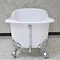 Ashton 1690 x 770mm Slipper Roll Top Cast Iron Bath with Chrome Feet Profile Large Image