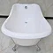 Ashton 1690 x 770mm Slipper Roll Top Cast Iron Bath with Chrome Feet Feature Large Image