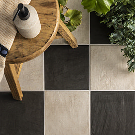 Ashton Black Vintage Wall & Floor Tiles 225 x 225mm